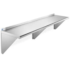 NSF Stainless Steel 18" X 72" Kitchen Wall Mount Shelf Commercial Restaurant Bar W/ Backsplash