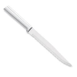 Cutlery Serrated Slicing Knife – Stainless Steel Blade With Aluminum Handle Made In The USA