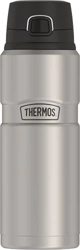 Thermos Stainless King Vacuum-Insulated Drink Bottle, 24 Ounce, Matte Steel