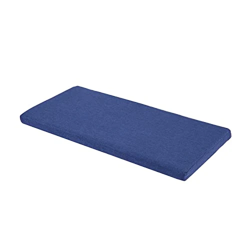 Memory Foam Chair Pads Non-Slip Rubber Back Indoor Swing /Settee Cushion 36'X18'X2'(91X45.5X5CM), Blue