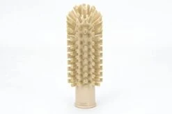 PARTA 45002EC25 Plastic Multi-Purpose Valve Brush, Pipe Brush, Round Brush With Polyester Bristles, Color Coded For Commercial Cleaning, Kitchen, Restaurant, Bathroom, 5.7 X 2 X 5.7 Inches, Tan