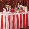 Red And White Striped Table Skirt (1 Piece) Carnival & Event Party Supplies, Birthday Decorations, Patriotic Decor, 14 Feet X 29 Inches - Image 3