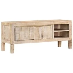 TV Cabinet 43.3"x13.8"x18.1" Solid Mango Wood