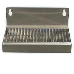 Beverage Factory DP-117ND Beer Drip Tray 6" Stainless Steel Wall Mount With No Drain