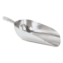 ALS-9 38 Oz Capacity, 9" Length X 4.5" Width, Mirror Finish, Heavy Duty Cast Aluminum Scoop With Contoured Handle