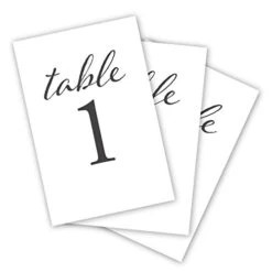 Black Wedding Table Numbers, 1-25, Centerpiece Decorations, Double Sided 4x6, Numbers 1-25 And Head Table Card Included, For Table Number Holders