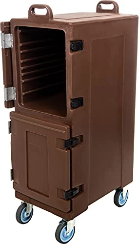 Insulated Dual Capacity Food Pan Carrier With Dolly, 10 Pan Capacity, 50 Inches, Brown - Image 4