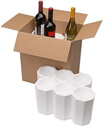 Wine 12 Bottle Wine Shipping, Moving & Packing Kit - Includes A 18-1/8” X 13-7/8” X 15-1/2” Box & Styrofoam Inserts - Image 5