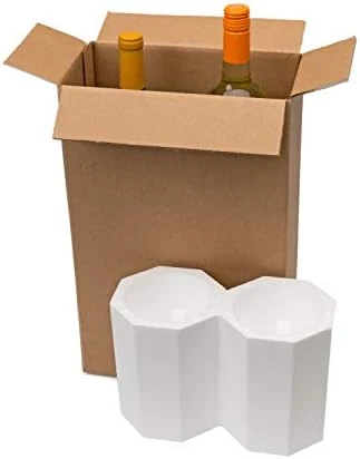 Wine 12 Bottle Wine Shipping, Moving & Packing Kit - Includes A 18-1/8” X 13-7/8” X 15-1/2” Box & Styrofoam Inserts - Image 3