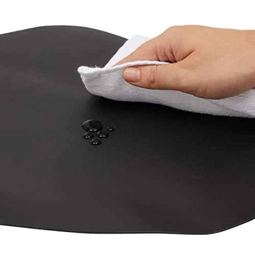 Faux Leather Placemats Set Of 4, Table Mats With 4 Wedge CoastersĀ for Kitchen Dinning Tables (Black, 8 Pieces) - Image 4