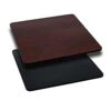 36 Inch Laminate Square Table Top, Black/Mahogany (Xumbt3636)