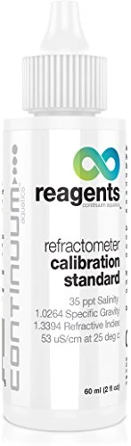 Continuum Reagents Refractometer Calibration Standard โ Seawater Reference For Calibration Of Density Measuring Equipment, 60 Ml