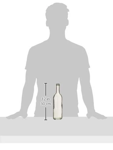 FastRack 750 Ml Clear Screw Cap Wine Bottles With 28 Mm Metal Screw Caps, White - Image 2