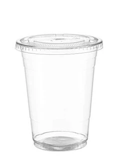 [ZEML] 100 Sets Plastic Cups With Lids, Smoothie Cups, Milkshake Cups - 16 Oz.