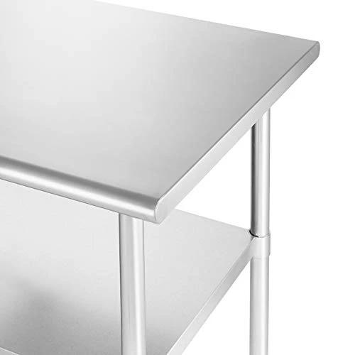 NSF Stainless Steel Work & Prep Table 48 X 24 Inches With Caster Wheels And Under Shelf For Restaurant, Home, Hotel - Image 3