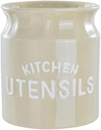 Karisky Utensil Holder, 6.5" Large Kitchen Utensil Holder For Kitchen Counter, Ceramic Cooking Utensil Crock, Decorative Utensil Caddy Organizer For Modern Farmhouse Kitchen Decor, Black - Image 3