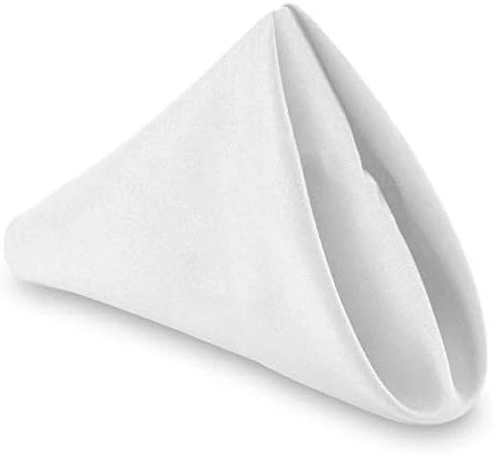 - 1 Dozen 20" Oversized Cloth Dinner Table Napkins - Machine Washable Restaurant/Wedding/Hotel Quality Polyester Fabric - White - Image 15