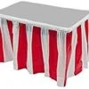 Red & White Striped Table Skirt Carnival Circus Decorations (4)