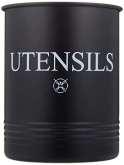 Utensil Holder Large Crocks Kitchen (black)