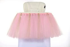 Originals Group 1st Birthday Originals Group 1st Birthday Frozen Tutu For High Chair Decoration For Party SuppliesTutu For High Chair Decoration For Party Supplies (Baby Pink + Gold)
