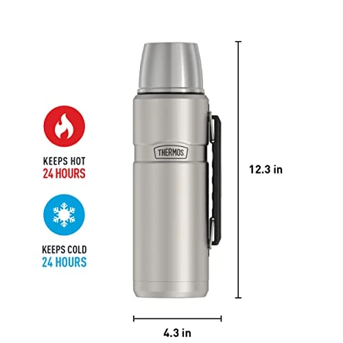 Thermos Stainless King Vacuum-Insulated Beverage Bottle, 40 Ounce, Matte Steel - Image 6