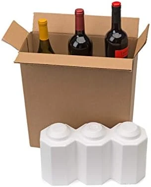 Wine 12 Bottle Wine Shipping, Moving & Packing Kit - Includes A 18-1/8” X 13-7/8” X 15-1/2” Box & Styrofoam Inserts - Image 4