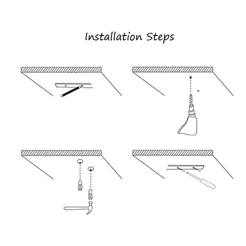 Ceiling Hanging Shelf, Kitchen Bar Counter Restaurant Hanger Shelf, Wall-mounted Flower Shelf 80/100/120cm (Size : 80X30X50CM) - Image 6