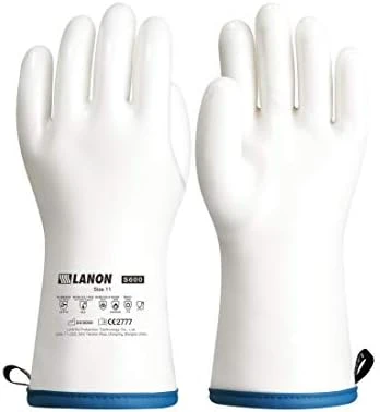 Quid Silicone Gloves, Heat Resistant Oven Gloves With Fingers, Food Grade, Waterproof, White, Large - Image 14