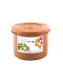 E-Jen Premium Kimchi, Sauerkraut Container Probiotic Fermentation With Inner Vacuum Lid Round (1.3 Gal/ 5L)