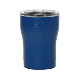 12oz Insulated Travel Tumbler Mug, Premium Double Wall Stainless Steel, Leak Proof BPA Free Lid (Matte Deep Blue)