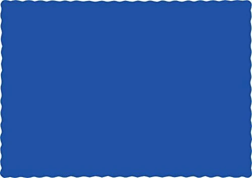 Creative Converting Paper Scalloped Edges Placemats, 10" X 14", Cobalt Blue - Image 4