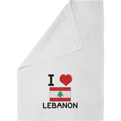 Azeeda 'I Love Lebanon' Cotton Tea Towel/Dish Cloth (TW00026745)