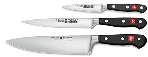 Wüsthof - Three Piece Cook’s Set - 3 1/2" Paring Knife, 6" Utility Knife, And 8" Cook’s Knife (9608)