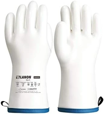 Quid Silicone Gloves, Heat Resistant Oven Gloves With Fingers, Food Grade, Waterproof, White, Large - Image 9