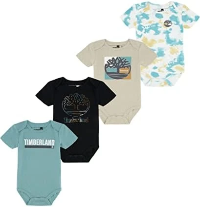 Timberland Baby-boys 4 Pieces Pack Bodysuits