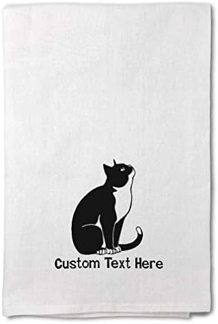 Custom Decor Flour Kitchen Towels Tuxedo Cat Black White B Pets Cats Cleaning Supplies Dish Towels Design Only - Image 8
