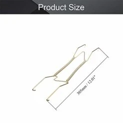 Plate Hanger 12.01" W Type Stainless Steel Plate Hangers Invisible Wall Hooks For Walls Compatible Decorative Plates Hooks Dish Display Holder Golden 8PCS