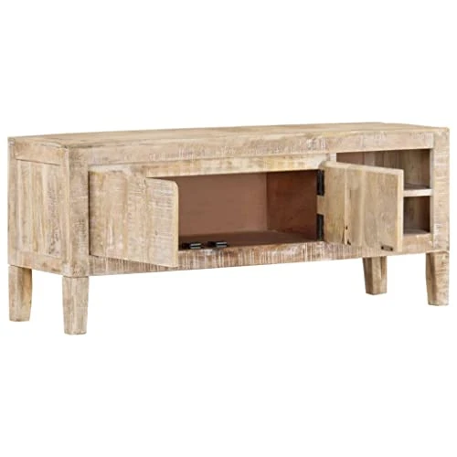 TV Cabinet 43.3"x13.8"x18.1" Solid Mango Wood - Image 3