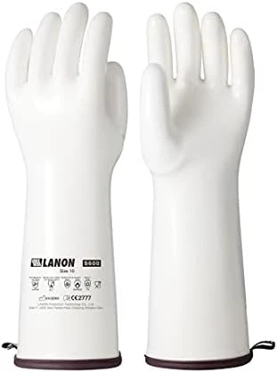 Quid Silicone Gloves, Heat Resistant Oven Gloves With Fingers, Food Grade, Waterproof, White, Large - Image 11