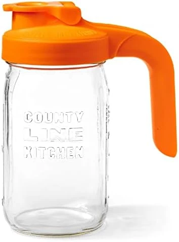 Glass Mason Jar Pitcher With Lid - Wide Mouth, 2 Quart (64 Oz / 1.9 Liter) - Heavy Duty, Leak Proof - Sun & Iced Tea, Cold Brew Coffee, Breast Milk Storage, Flavored Water & More - Image 13