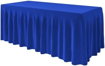 Table Skirt For Rectangle Tables 6ft, Black Spandex Tablecloth Cover For Banquet Wedding Birthday Party - Image 7