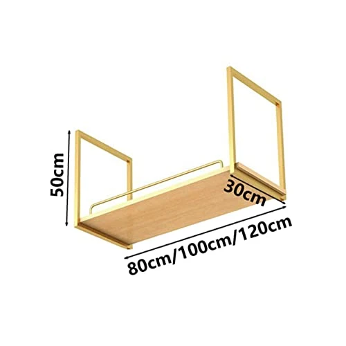 Ceiling Hanging Shelf, Kitchen Bar Counter Restaurant Hanger Shelf, Wall-mounted Flower Shelf (Size : 100X30X50CM) - Image 2