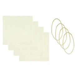 Kombucha Jar Cloth Covers (4-Pack); Unbleached Muslin Cloth Covers With Rubber Bands, Custom Size For Kombucha Jars