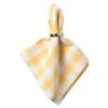 Checkered Tabletop Collection 100% Cotton, Machine Washable, Napkin Set, 20x20, Yellow, 6 Piece