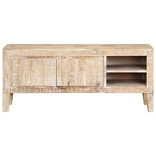 TV Cabinet 43.3"x13.8"x18.1" Solid Mango Wood - Image 2
