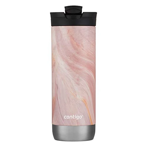Contigo Huron Vacuum-Insulated Stainless Steel Travel Mug With Leak-Proof Lid, Keeps Drinks Hot Or Cold For Hours, Fits Most Cup Holders And Brewers, 20oz Pink Marble - Image 2