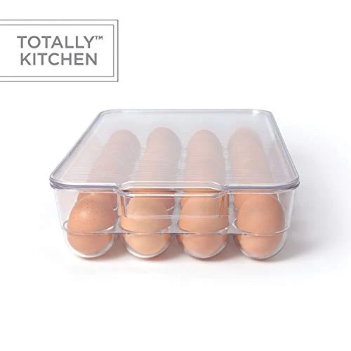 Egg Holder For Refrigerator, Fridge Organizers And Storage Clear, BPA-Free Plastic Storage Containers With Lid & Handles, 24 Eggs Tray Bins - Image 3