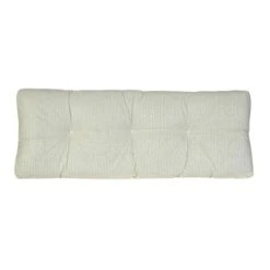 The Gripper Omega Non-Slip Tufted Bench Cushion For Indoor Furniture, Entryway Storage, Bay Window, Corner Nook Or Piano Seat, 43 Inches, 01 Ivory