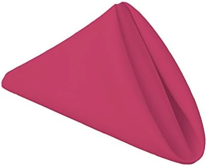 Cloth Napkins - 17 X 17 Inch Fuchsia Solid Washable Polyester Dinner Napkins - Set Of 12 Napkins With Hemmed Edges - Great For Weddings, Parties, Holiday Dinner & More - Image 10