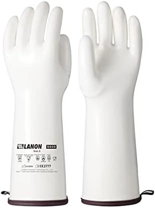 Quid Silicone Gloves, Heat Resistant Oven Gloves With Fingers, Food Grade, Waterproof, White, Large - Image 7